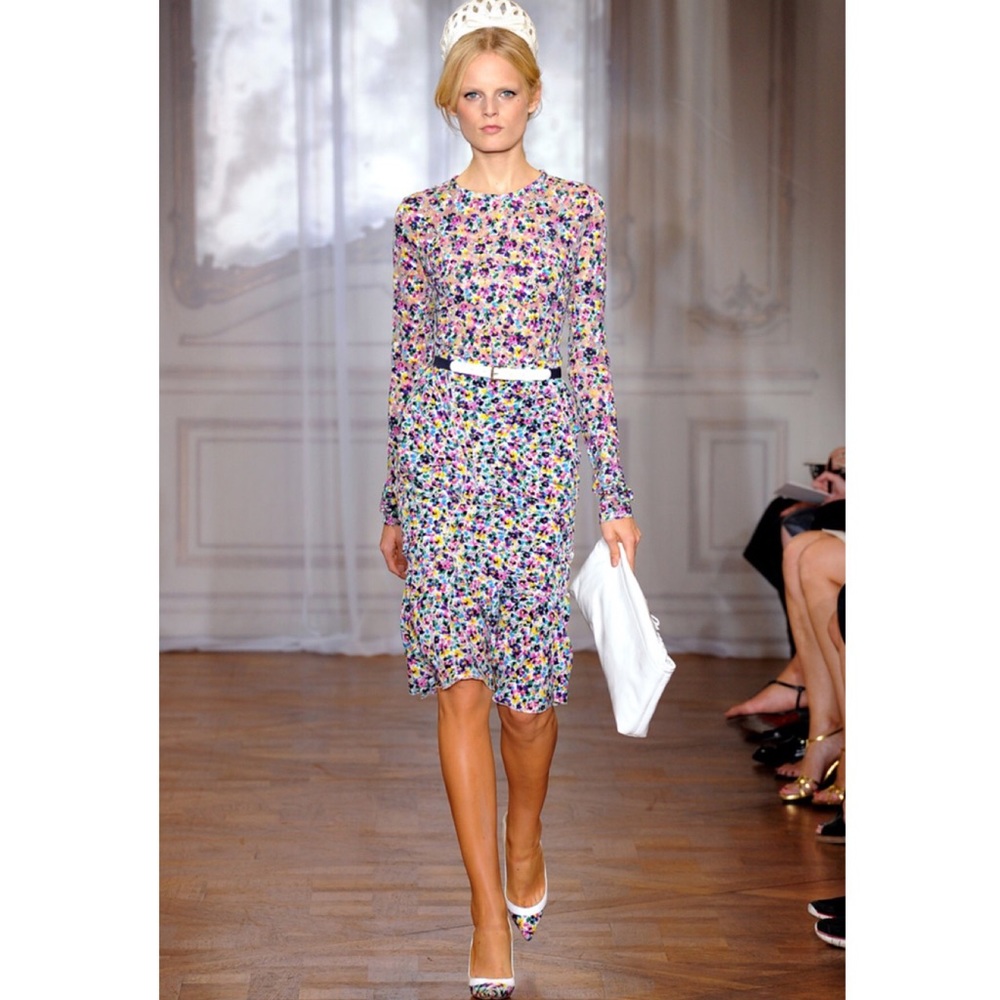 Nina Ricci Mini Pansy Print Co-ord Skirt Set